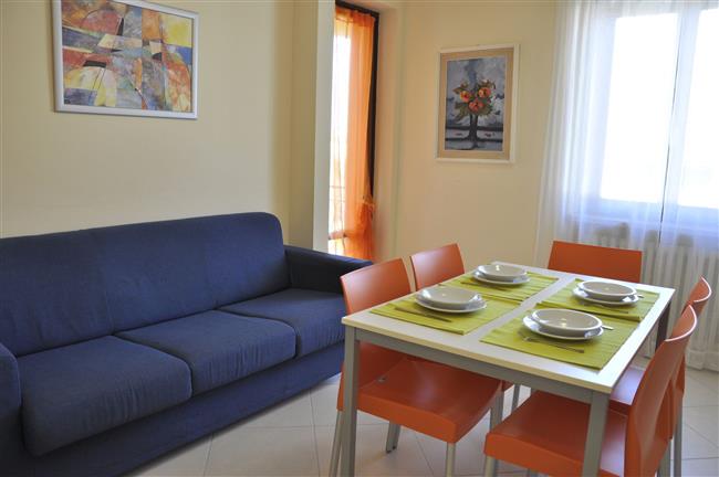 Living room with kitchen