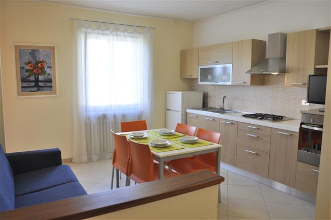 Living room with kitchen